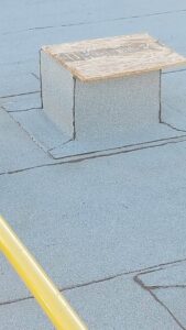 Silverback Torch On Systems Ltd. staging tools and materials for a new commercial flat roofing project