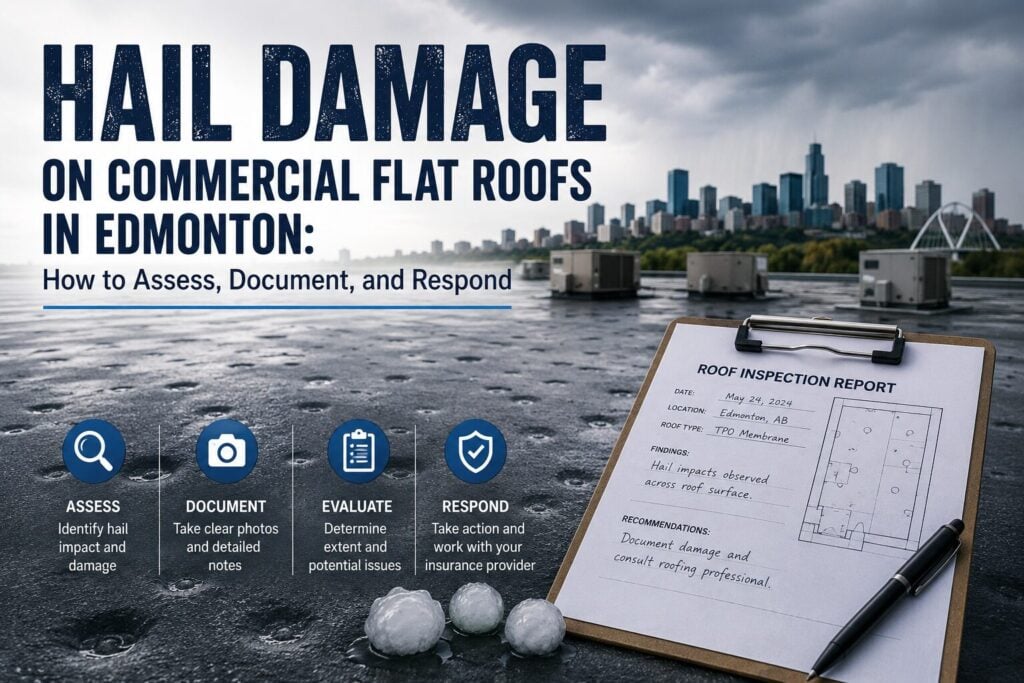 Hail Damage Commercial Flat Roof Edmonton: Full Guide