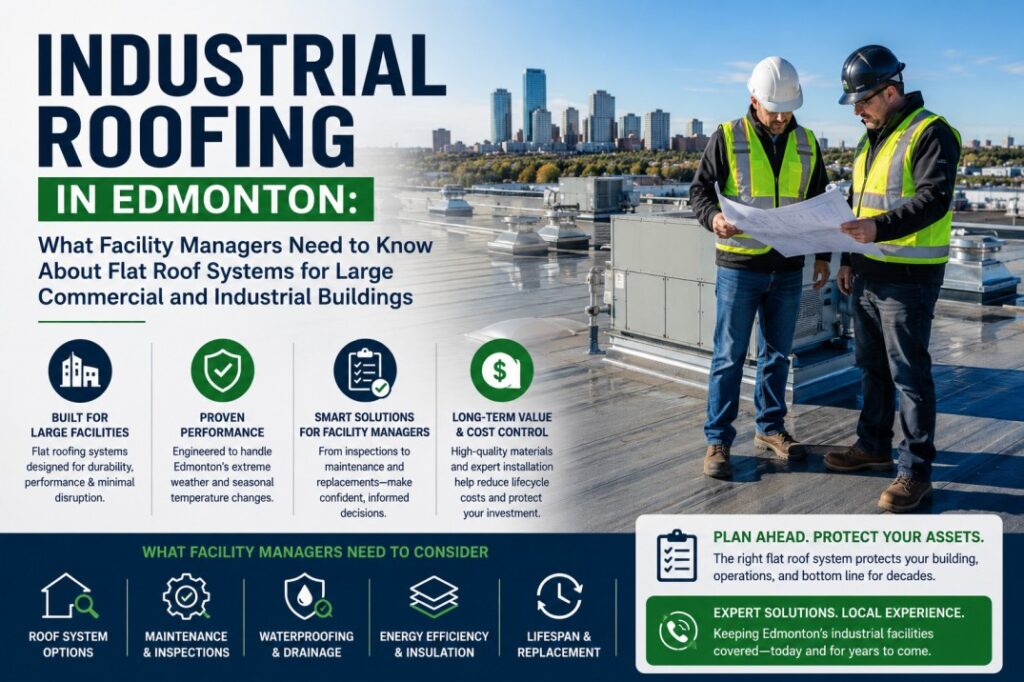 Industrial Roofing in Edmonton: What Facility Managers Need to Know About Flat Roof Systems for Large Commercial and Industrial Buildings